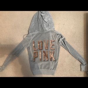 Pink Victoria Secret Sparkly Sweat Jacket